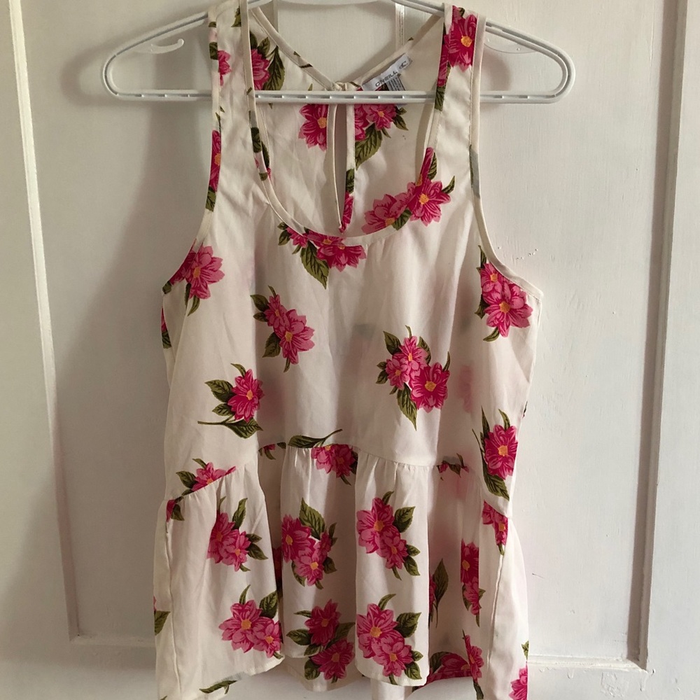 Floral O’Neill peplum tank